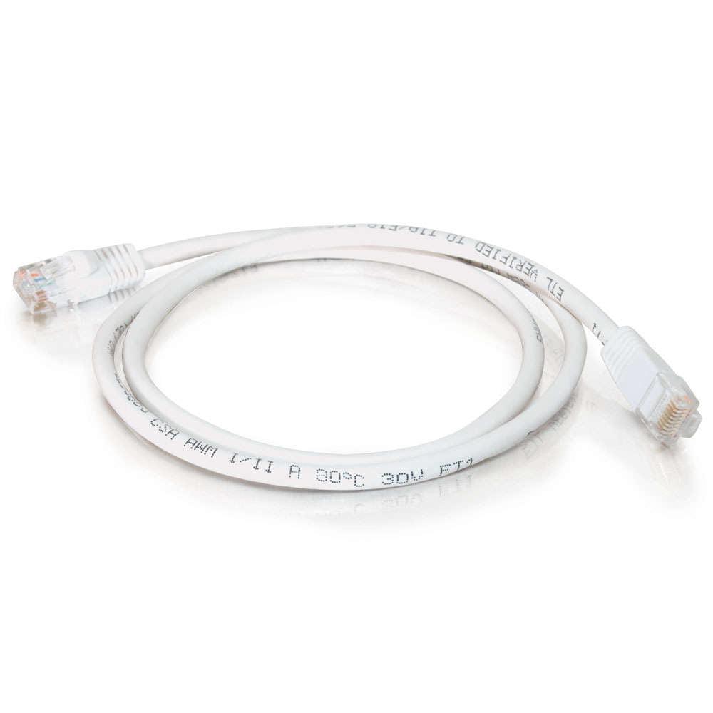 C2G 150ft Cat5e Snagless Unshielded (UTP) Network Patch Cable - White 19352