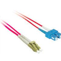 C2G 1M Lc/Sc Plenum-Rated 9/125 Duplex Single-Mode Fiber Patch Cable Fibre Optic Cable Red