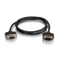 C2G 25Ft Cmg-Rated Db9 Low Profile Null Modem M-F Serial Cable Black 7.62 M