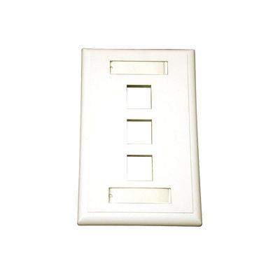 C2G 3-Port Multimedia Keystone Wall Plate - White