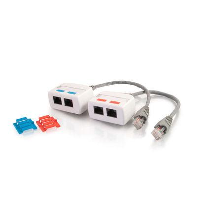 C2G 37049 Cable Gender Changer Rj-45 Male Rj-45 Female Blue, Red, White
