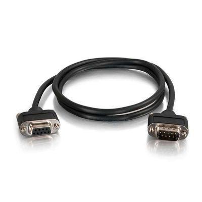 C2G 3Ft Cmg-Rated Db9 Low Profile Cable M-F Serial Cable Black 0.9144 M Db9 M Db9 F