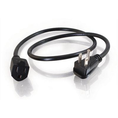 C2G 3Ft Flat Plug 18 Awg Power Strip Plus (Nema 5-15R To Nema 5-15P) Black 0.91 M