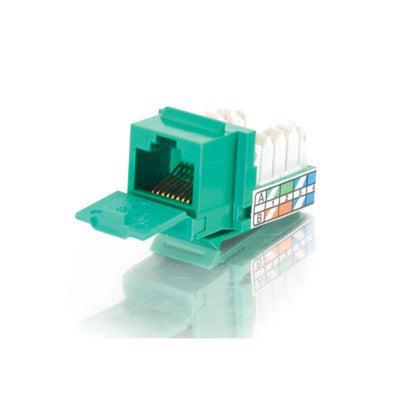 C2G Cat5E 90° Keystone Jack Green