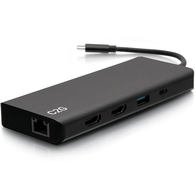 C2G USB C Docking Station - Dual Monitor Docking Station with HDMI, USB, Ethernet and USB C - Power Delivery up to 60W C2G54487