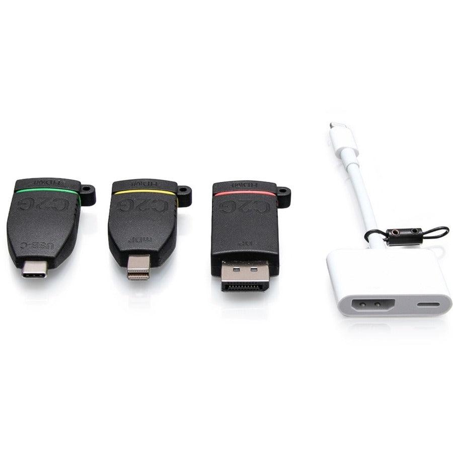 C2G Universal 4K Hdmi® Adapter Ring With Color Coded Mini Displayport™, Displayport, Usb-C®, And Lightning