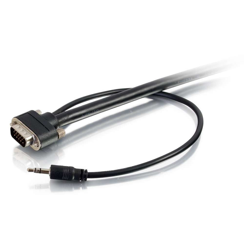 C2G Vga + 3.5Mm M/M 7.62M Vga (D-Sub) + 3.5Mm Black