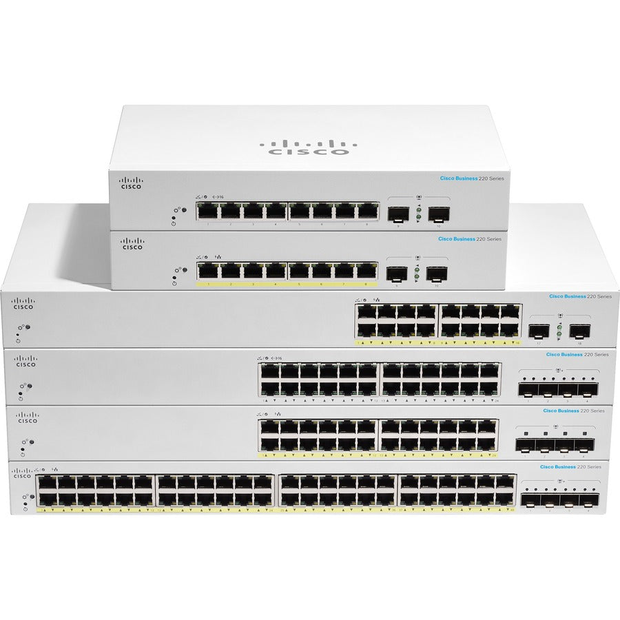 CBS220-8FP-E-2G-NA Smart 8-Port GE, Full PoE, Extended PS, 2x1G SFP