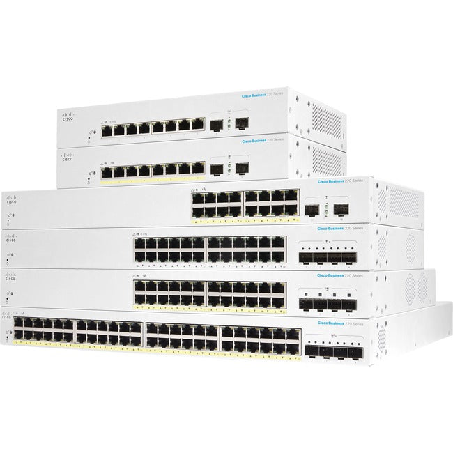 CBS220-8FP-E-2G-NA Smart 8-Port GE, Full PoE, Extended PS, 2x1G SFP