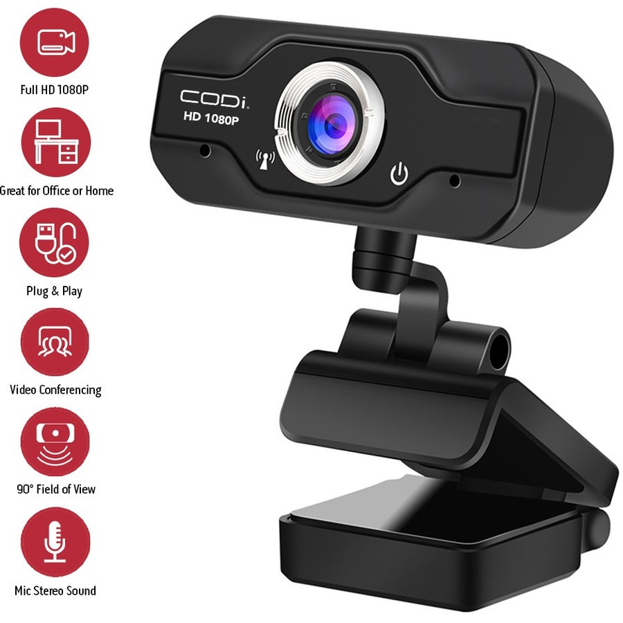 CODi Aquila HD 1080P Fixed-Focus Webcam A05024