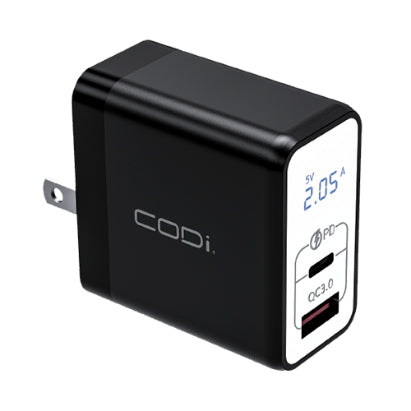 CODi Dual Port 30W Wall Charger/AC Adapter (USB-C, USB-A Outputs) A01104