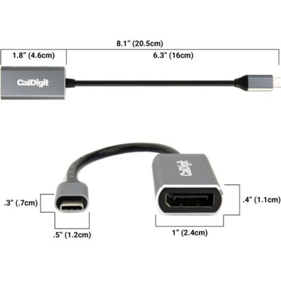 CalDigit USB-C to DisplayPort 1.4 8K HDR Adapter USBC-DP14