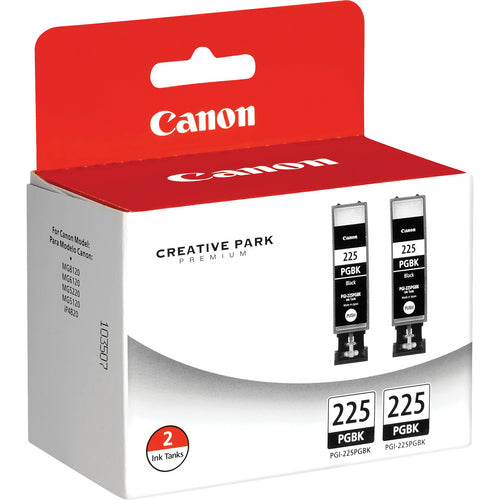 Canon PGI-225 Inkjet Ink Cartridge - Twin-pack - Pigment Black - 2 / Pack 4530B007