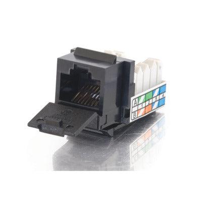 Cat5e Keystone Jack - 90_x0017_6 RJ45 UTP Keystone Jack Black | C2G 35203