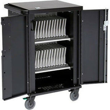 Charging Cart 36 Devices 3 Shelves - Topaz Device Storage Cart | Bretford CoreX TCOREX36-TZ