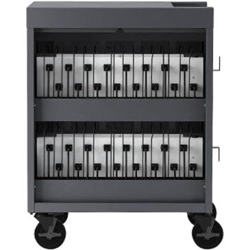 Charging Cart CUBE 36 Devices - Mobile Laptop Cart Storage | TechSoft TVC36PAC-PM