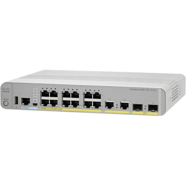 Cisco 3560-CX Switch 6 GE PoE+, 2 MultiGE PoE+, uplinks: 2 x 10G SFP+, IP Base WS-C3560CX8XPDS-RF