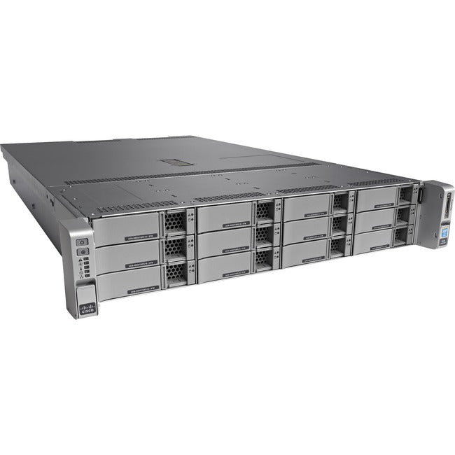 Cisco C240 M4 2U Rack Server - 2 x Intel Xeon E5-2680 v4 2.40 GHz - 256 GB RAM - 72 TB HDD - (12 x 6TB) HDD Configuration - 12Gb/s SAS, Serial ATA Controller UCS-SPBD-C240M4-C1