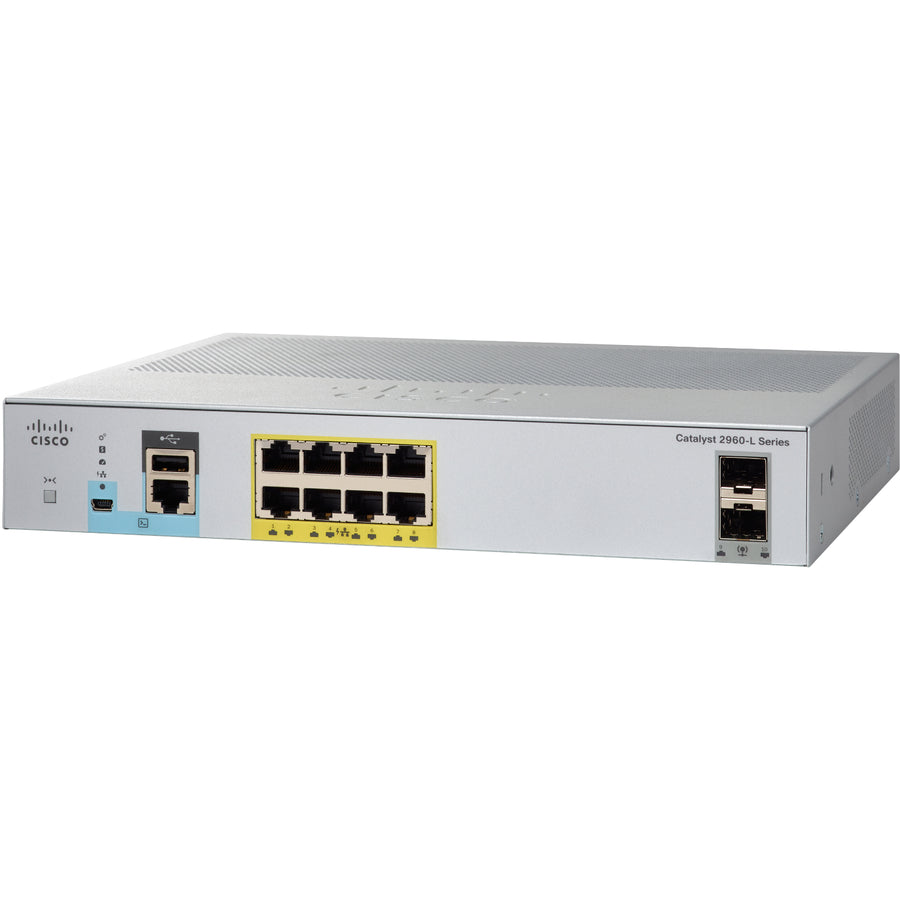 Cisco Catalyst 2960L-8PS-LL Managed Switch - 8-Port PoE+ Rack Mount | Cisco WS-C2960L8PS-LL-RF