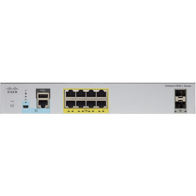 Cisco Catalyst 2960L-8PS-LL Managed Switch - 8-Port PoE+ Rack Mount | Cisco WS-C2960L8PS-LL-RF