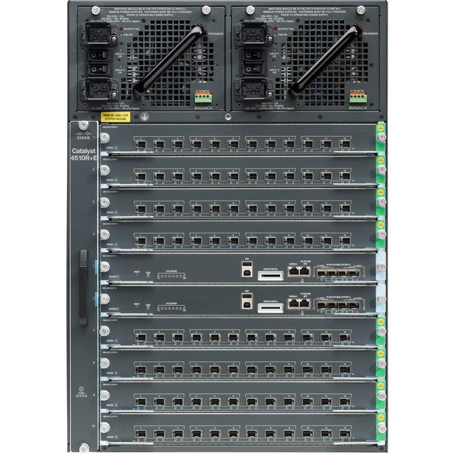 Cisco Catalyst C4510R+E Switch Chassis - 10-Slot Modular Chassis with Redundant Supervisor | TeciSoft C1-C4510R+E