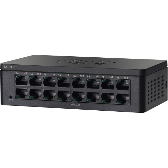 Cisco SF95D-16 16-Port 10/100 Desktop Switch SF95D-16-SG