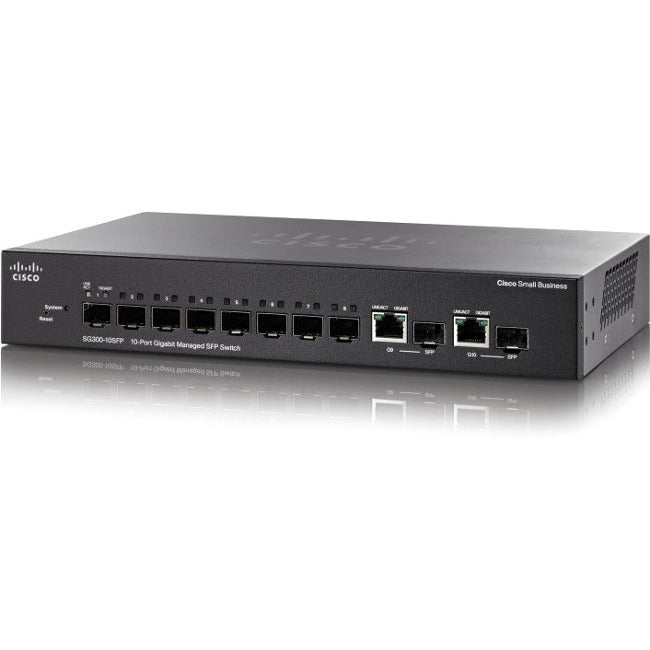 Cisco SG300-10SFP 10-port Gigabit Managed SFP Switch SG300-10SFPK9NA-RF