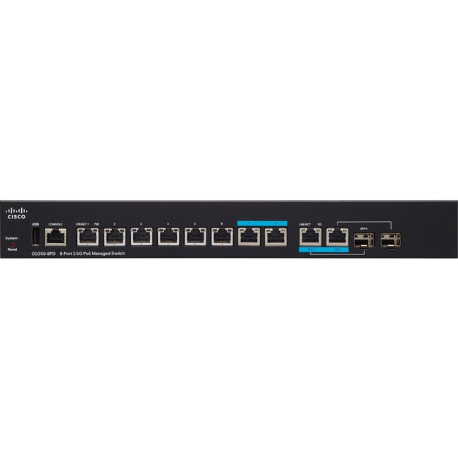 Cisco SG350-8PD 8-Port 2.5G PoE Managed Switch SG350-8PD-K9-NA