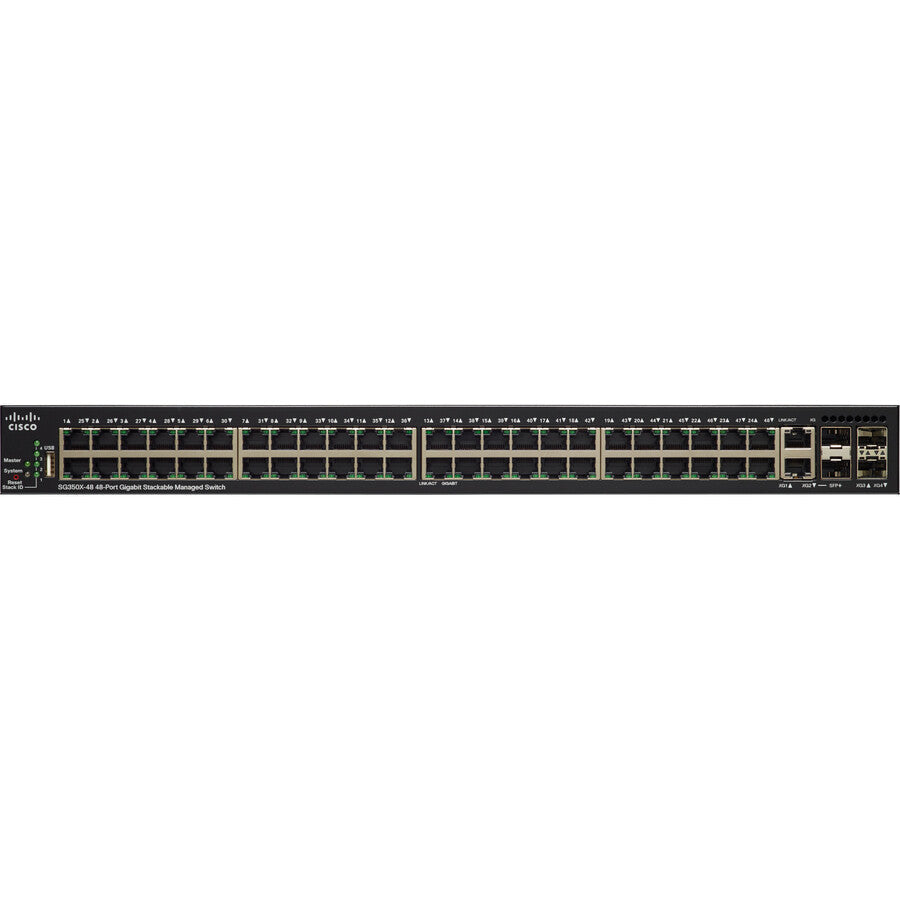 Cisco SG350X 48-Port PoE Switch - Stackable Layer 3 Managed | Tecisoft SG350X-48P-K9NA-RF