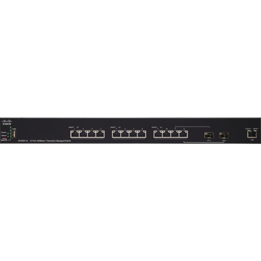 Cisco Sx350X-12-K9-Eu Network Switch Managed L2/L3 10G Ethernet (100/1000/10000) Black