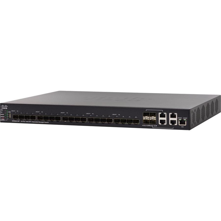 Cisco Sx550X-24F 24-Port 10G Sfp+ Stackable Managed Switch L3 Black