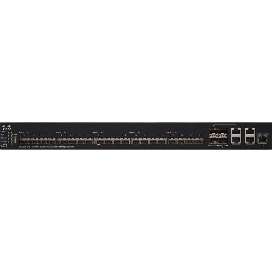 Cisco Sx550X-24F 24-Port 10G Sfp+ Stackable Managed Switch L3 Black