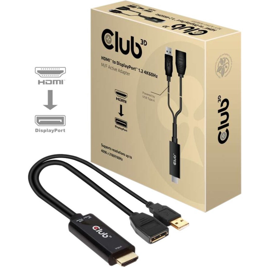 Club 3D HDMI to DisplayPort 4K60Hz M/F Active Adapter CAC-1331