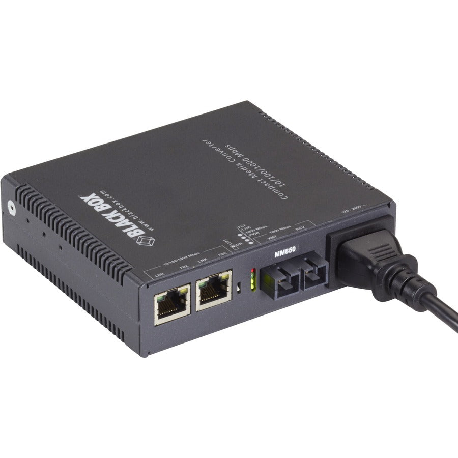 Compact Media Converter - Black Box Gigabit Ethernet to Multimode Fiber LGC5151A | TECISOFT