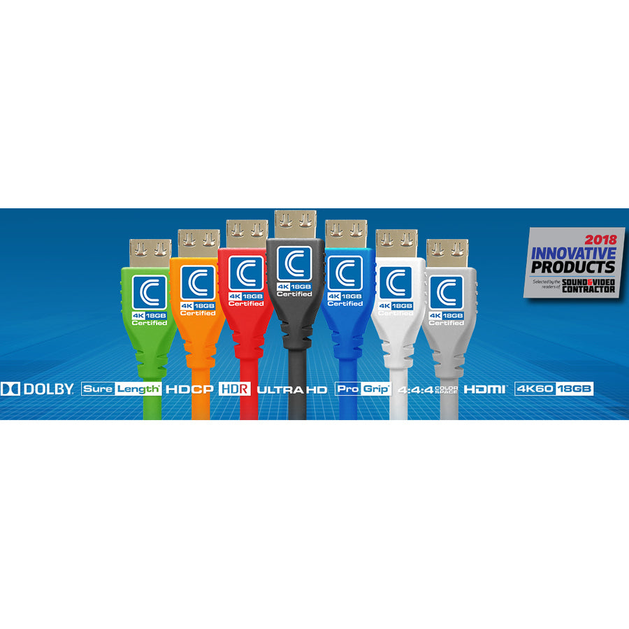 Comprehensive MicroFlex Pro AV/IT HDMI A/V Cable MHD18G-15PROWHTA