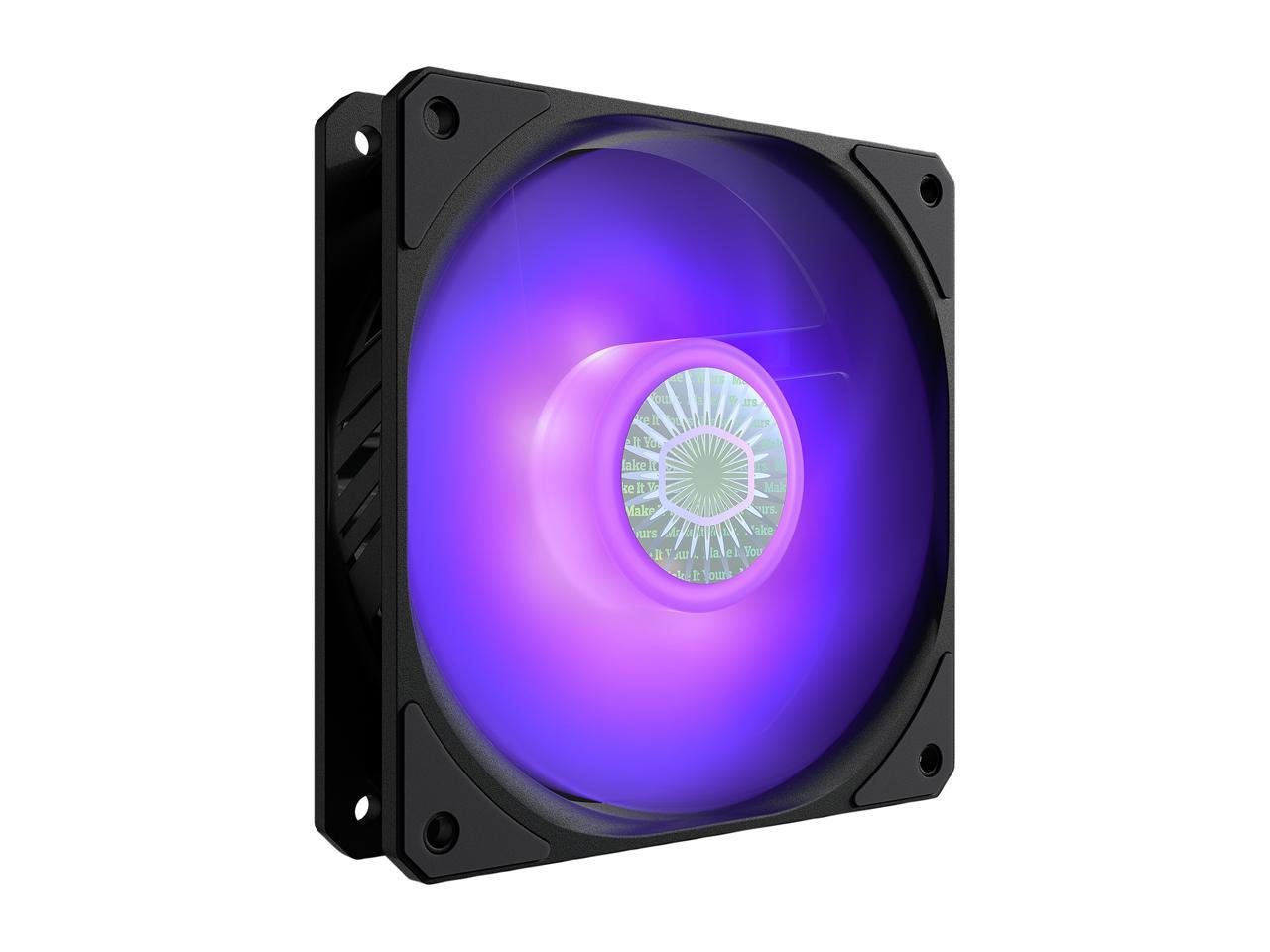 Cooler Master Mfx-B2Dn-18Npc-R1 Sickleflow 120 V2 Rgb Square Frame Fan With Customizable Leds, Air