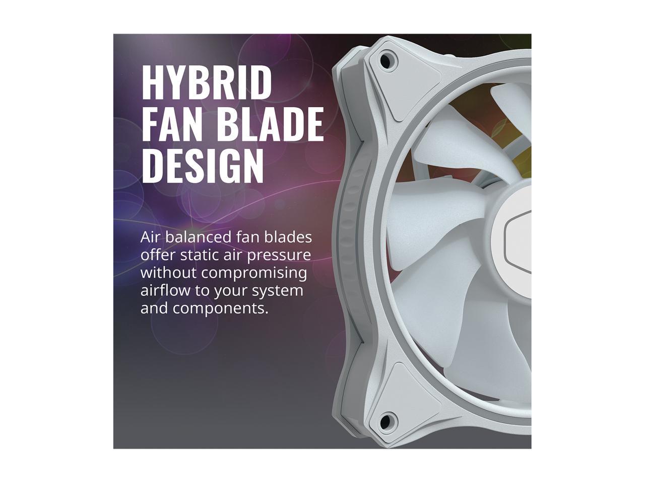 Cooler Master Masterfan Mf120 Halo (White Edition, 3 In 1 With Argb Led Controller) - Duo-Ring