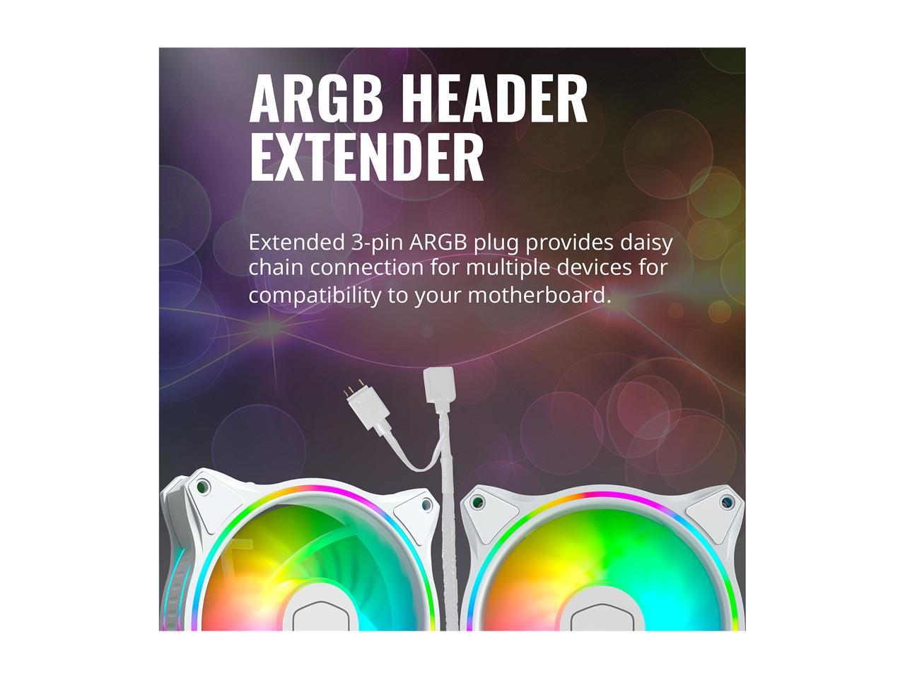 Cooler Master Masterfan Mf120 Halo (White Edition, 3 In 1 With Argb Led Controller) - Duo-Ring