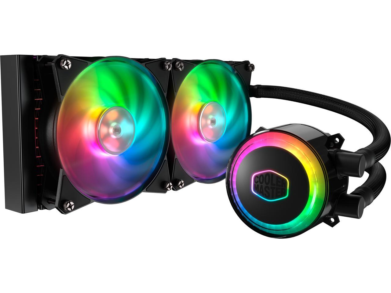 Cooler Master Masterliquid Ml240R Argb Close-Loop Aio Cpu Liquid Cooler, 240 Radiator, Dual
