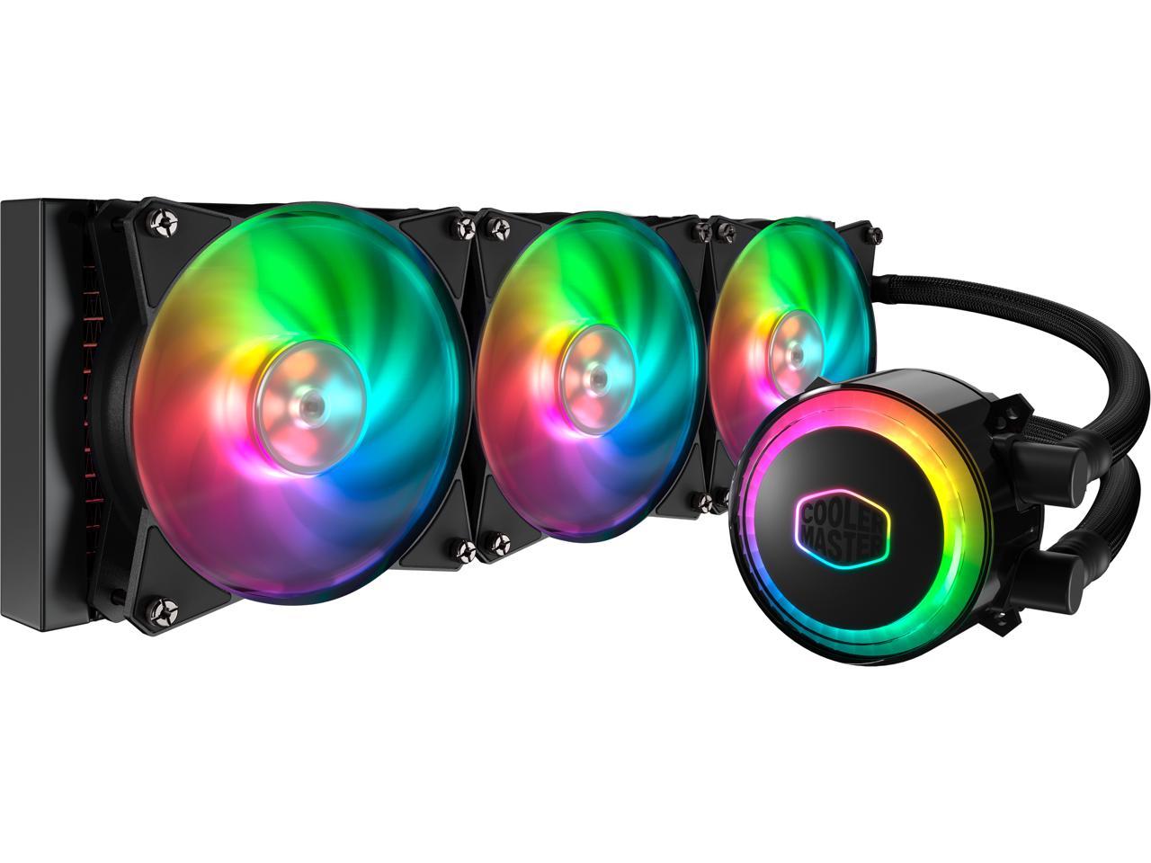 Cooler Master Masterliquid Ml360R Argb Close-Loop Aio Cpu Liquid Cooler, 360 Radiator, Dual