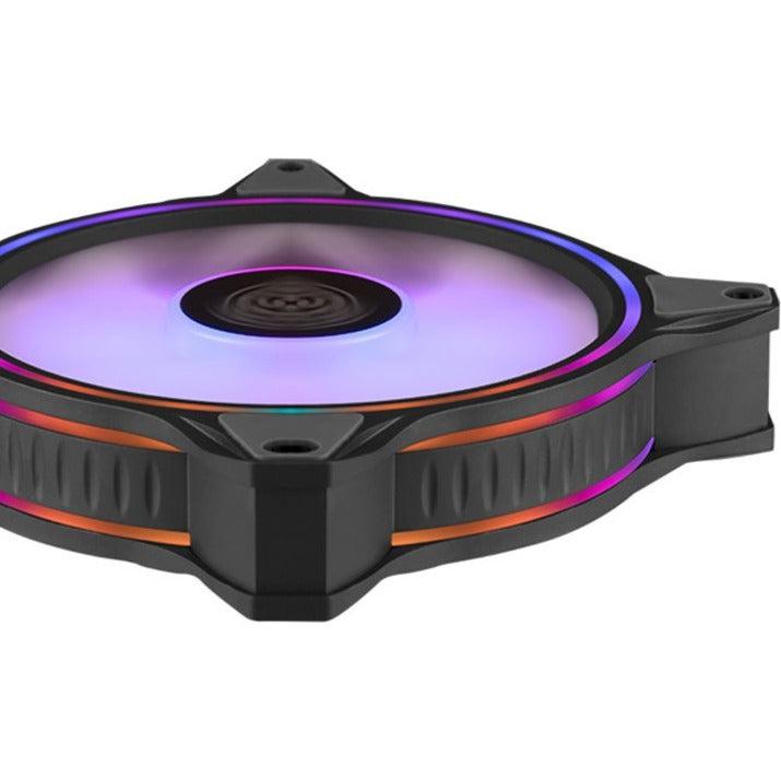 Cooler Master Masterfan Mf120 Halo Addressable Rgb 120Mm Fan With Duo-Ring Argb Led Lighting