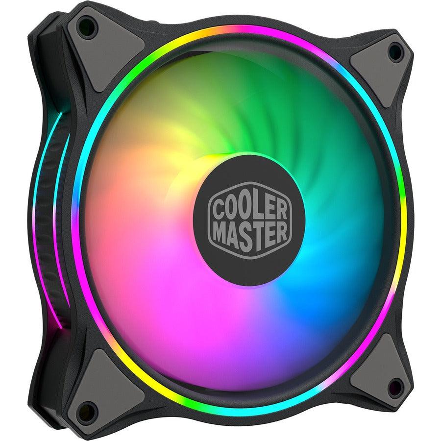 Cooler Master Masterfan Mf120 Halo Addressable Rgb 120Mm Fan With Duo-Ring Argb Led Lighting