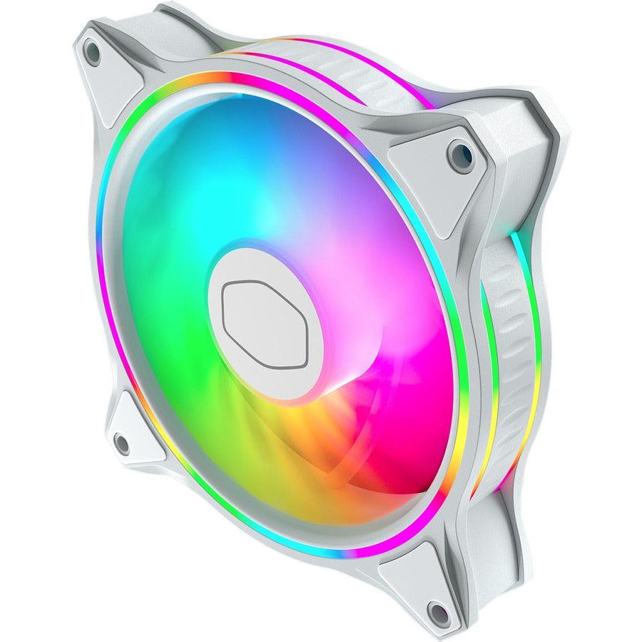 Cooler Master Masterfan Mf120 Halo (White Edition, 3 In 1 With Argb Led Controller) - Duo-Ring