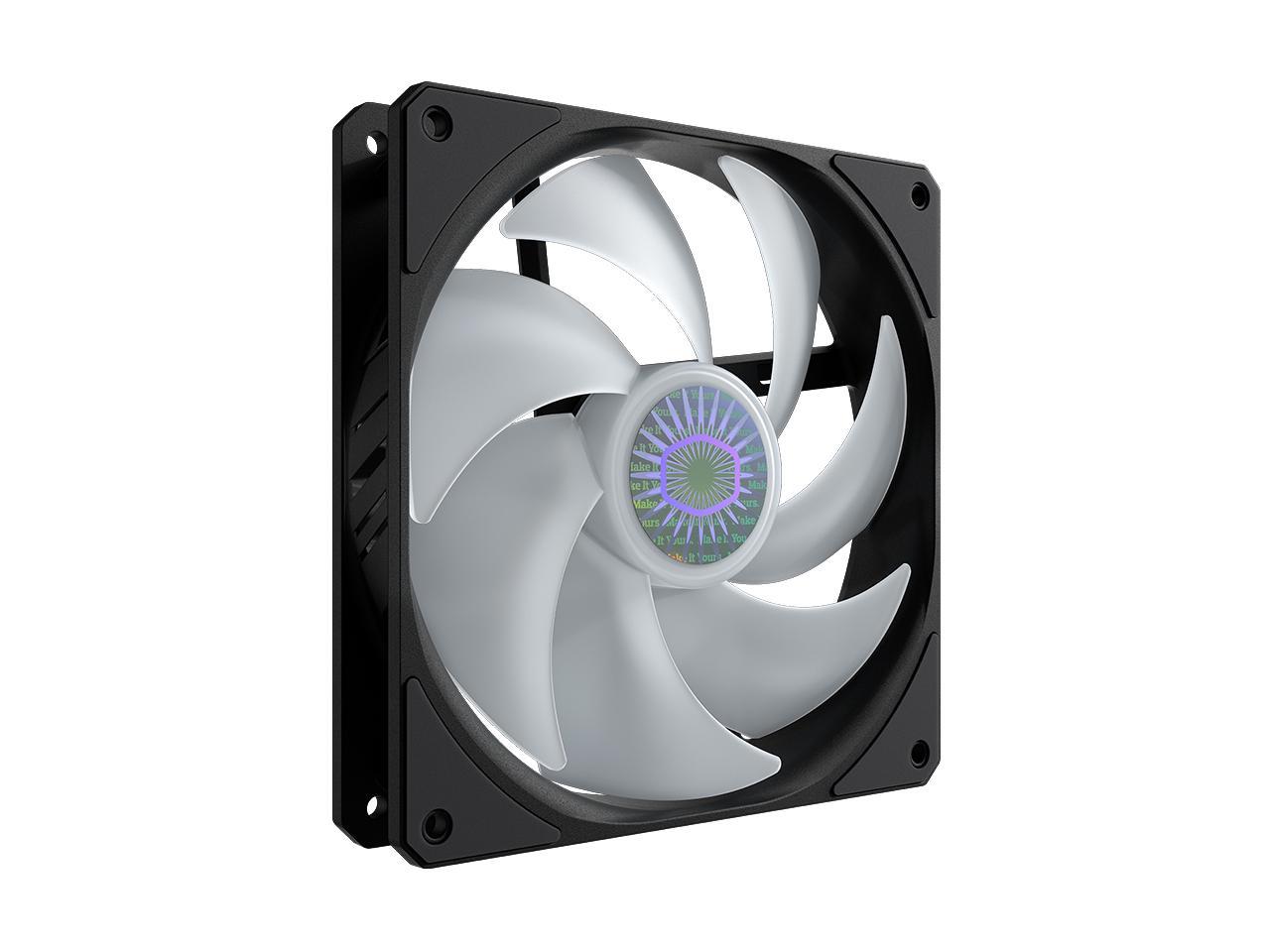 Cooler Master Sickleflow 140 V2 Addressable Rgb Square Frame Fan, Individually Customizable Leds,