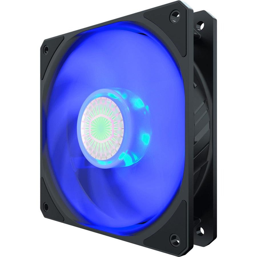 Cooler Master Sickleflow 120 V2 Blue Led Square Frame Fan With Air Balance Curve Blade Design,