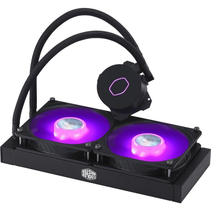 Coolermaster Masterliquid Ml240L Rgb V2, Close-Loop Aio Cpu Liquid Cooler, 240 Radiator, Dual