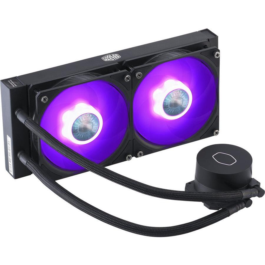 Coolermaster Masterliquid Ml240L Rgb V2, Close-Loop Aio Cpu Liquid Cooler, 240 Radiator, Dual