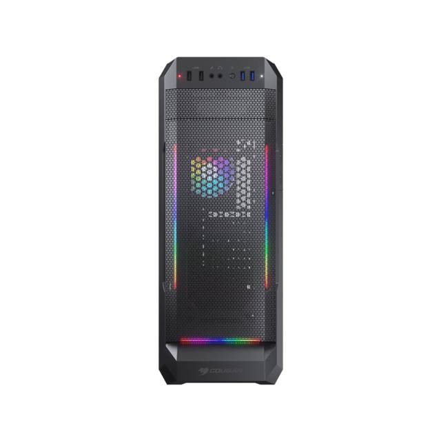 Cougar Mx331 Mesh-G Mid-Tower With Stunning Argb And Crystal Clear Tempered Glass Left Panel