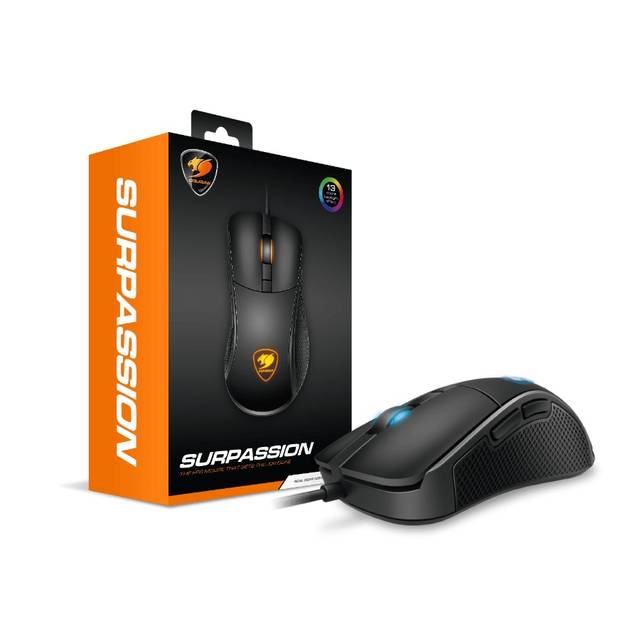 Cougar Surpassion Wired Usb Optical Gaming Mouse W/ 7200 Dpi