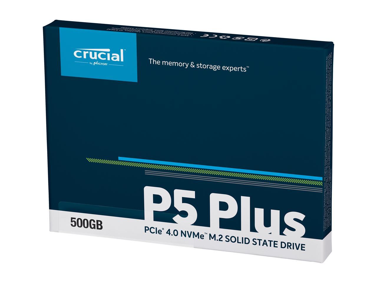 Crucial P5 Plus CT500P5PSSD8 500 GB Solid State Drive - M.2 2280 Internal - PCI Express NVMe (PCI Express NVMe 4.0 x4)